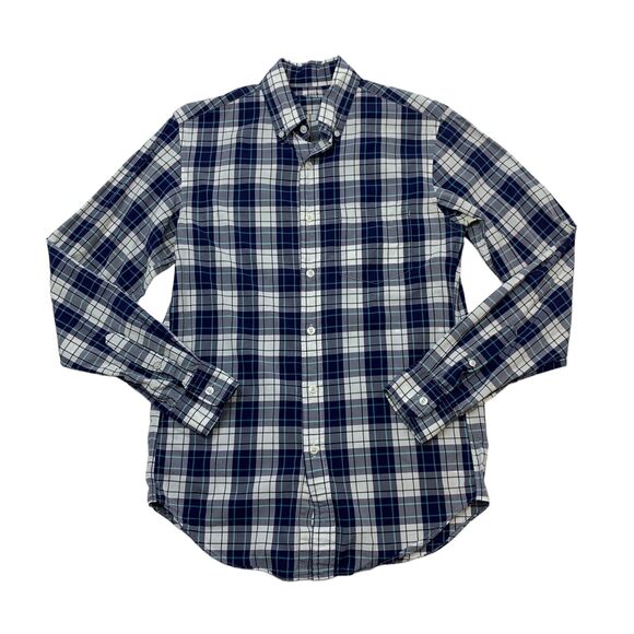 J. Crew Other - J.Crew Light Weight Shirt Mens XS Extra Small Plaid Cotton Button Up Long Sleeve